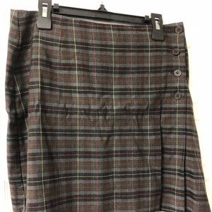 Hugo Buscati Plaid Skirt